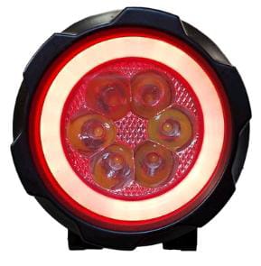 Faro neblinero 06 led contorno neon rojo 12/24 voltios A001