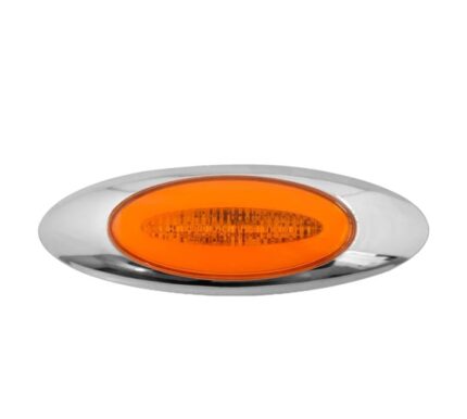 Faro lateral ovalado cromado led 12/24 voltios A048